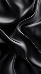 Fototapeta premium Abstract Draped Black Fabric with Subtle Texture
