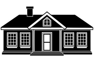 Detailed house silhouette vector