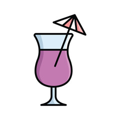 cocktail icon vector design template simple and clean