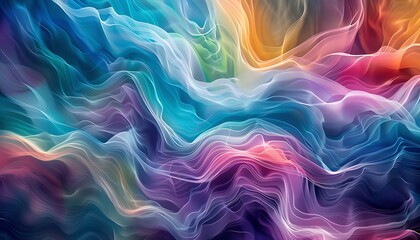 Fototapeta premium Abstract Wellness Integration Model with Flowing Lines and Holistic Health Elements