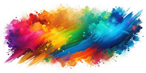Fototapeta premium Abstract silhouette art featuring vibrant brush strokes , silhouette, abstract, art, vibrant, brush strokes, colorful