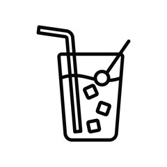 cocktail icon vector design template simple and clean