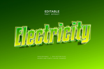 electricity editable text effect