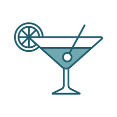 cocktail icon vector design template simple and clean