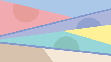 Naklejka premium ABSTRACT COLORFUL BACKGROUND FLAT PASTEL COLOR WITH GEOMETRIC DESIGN VECTOR TEMPLATE FOR WALLPAPER, COVER DESIGN, HOMEPAGE DESIGN