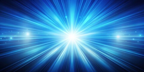Fototapeta premium Abstract blue background with rays of light shining through, creating a dynamic and futuristic feel, blue, abstract, background