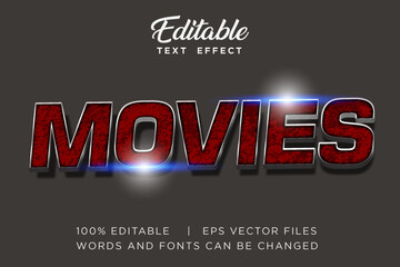 Editable Modern 3D Text Effect – Gradient Chrome Typography Vector Design