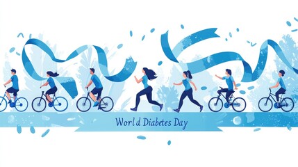Health awareness: diabetes day, importance of prevention, management, and education, uniting communities worldwide to raise awareness about diabetes and promote healthier lifestyles
