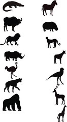 Farm and Domestic Animals forest animal dear, lion, horse