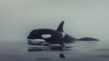Obraz premium Orca Whale Swimming in the Ocean