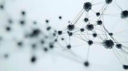 CG Abstract Neural Network: A CG representation of a neural network, with interconnected nodes and lines, floating against a white background.
