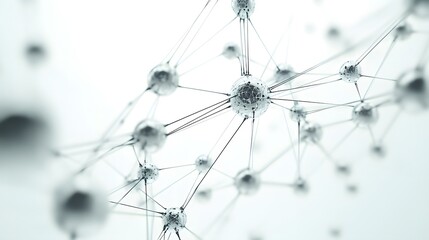 CG Abstract Neural Network: A CG representation of a neural network, with interconnected nodes and lines, floating against a white background.
