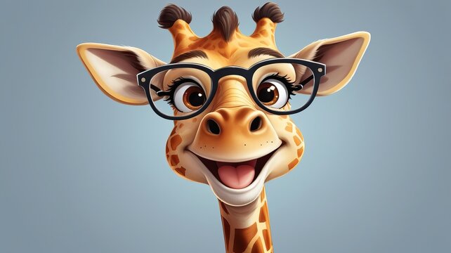 Eine S&uuml;&szlig;e Cartoon Giraffe