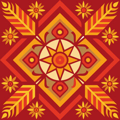Seamless ethnic pattern design vector