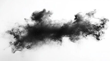 Abstract Black Ink Cloud Generative AI