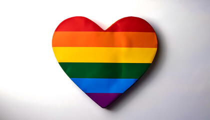 Fototapeta premium colorful heart symbol pride flag