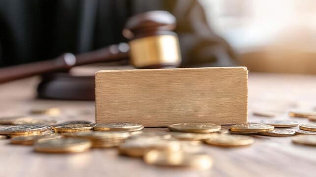 A judge declaring bankruptcy as a person struggles to repay debts, with a gavel striking down and Bankruptcy in bold letters