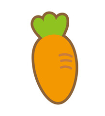 Cute hand drawn bunny carrot border decoration illustration