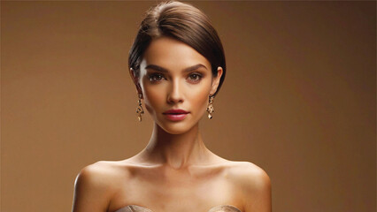 Obraz premium Model Girl Fashion Graphic Background 