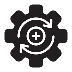 refresh data glyph icon