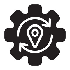 Obraz premium location glyph icon