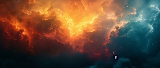 Fototapeta premium Exploring the Cosmos through Digital Art