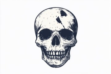 Dead head icon. Death insignia. Skull marker.