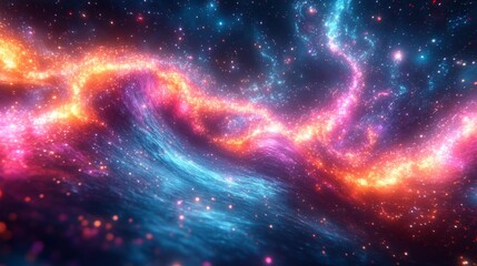 Fototapeta premium Vibrant Cosmic Galaxy Generative AI