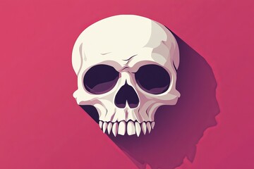 Symbol of death. Skull graphic. Indication of a dead head.