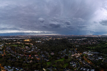 Obraz premium Storms over Macleod in Melbourne Australia