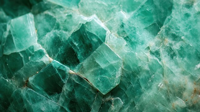Detailed amazonite crystal close-up with striking green contrasts