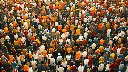 Obraz premium A Crowd of People