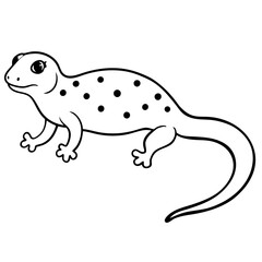 Leopard Gecko with Dotted Pattern - Plump Vector Illustration for SVG, Cricut, Clipart & T-Shirt Graphics