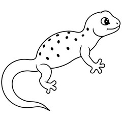 Leopard Gecko with Dotted Pattern - Plump Vector Illustration for SVG, Cricut, Clipart & T-Shirt Graphics