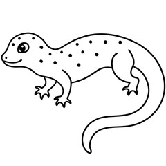 Leopard Gecko with Dotted Pattern - Plump Vector Illustration for SVG, Cricut, Clipart & T-Shirt Graphics