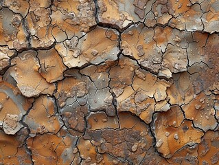 Detailed Close-up of Rusty Metal Texture