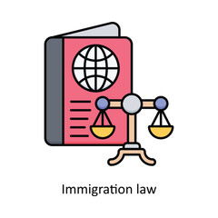  Vector filled outline icon design illustration. Law And Justice symbol on white background EPS 10 File .