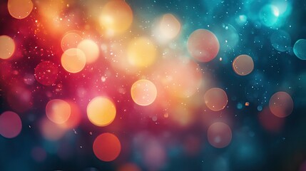Fototapeta premium Abstract background with soft bokeh lights in various colors, creating a dreamy and magical effect