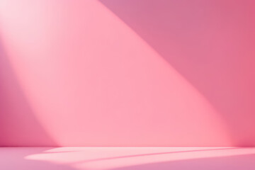 Obraz premium pink wall background with shadow for highlight product display presentation