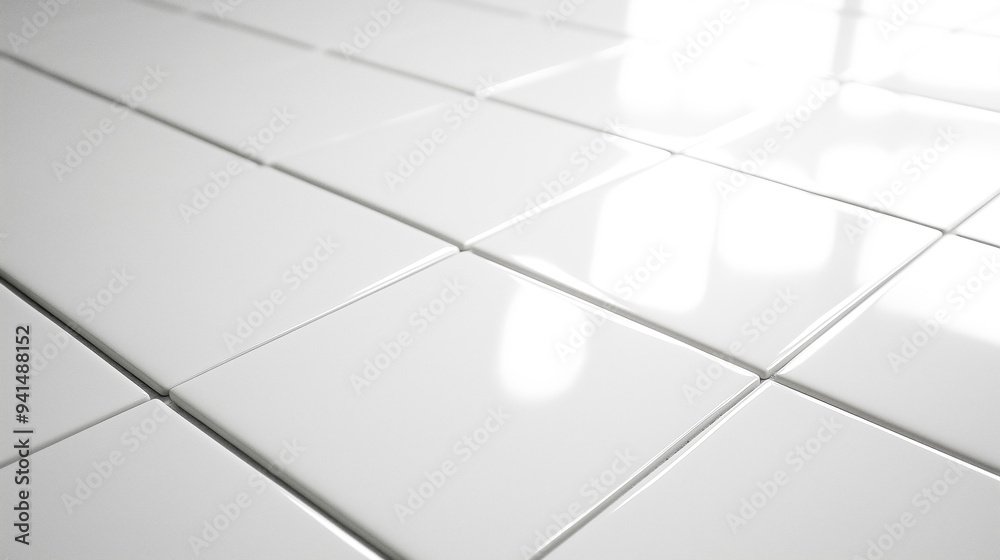 Poster Stone or marble tile texture top view background seamless mock up. Tile surface texture empty minimalistic wall design. Gray and blue seamless tile texture. Decor design tiles close up