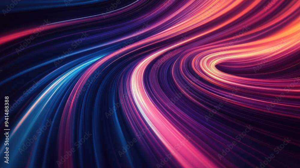 Fototapete abstract background with swirling, luminous lines, creating a dynamic and fluid visual effect