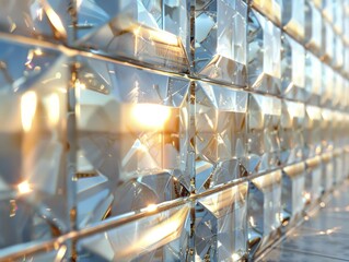 Stunning Modern Art Exhibit, Shining Glass Installation