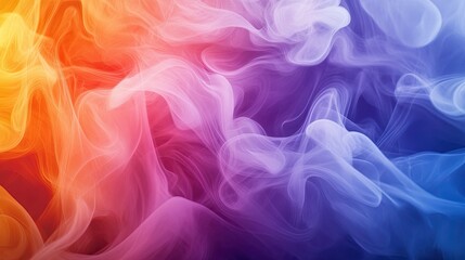 Fototapeta premium Abstract smoke patterns in vibrant colors, swirling and blending into an ethereal background
