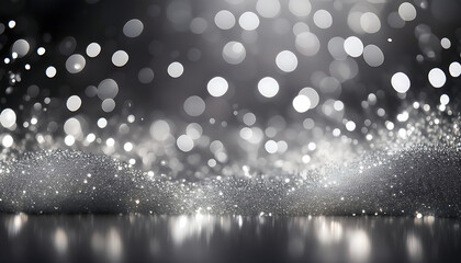 abstract glitter shimmering dreamy background featuring silver lights
