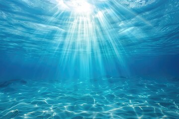 Water's surface illuminated by sunlight, creating a beautiful scene