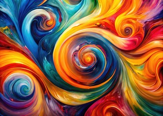 Abstract Expressionist Swirls: Fluid, gestural strokes in bold colors, evoking emotion and movement.