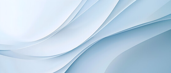 Fototapeta premium Abstract background with blue and white stripes. Light blue background with soft lines and curves, creating an elegant and modern design for presentation or banner template