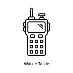 Walkie Talkie Vector outline icon design illustration. Law And Justice symbol on white background EPS 10 File .