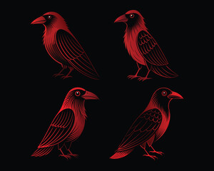 beautiful set of crow.