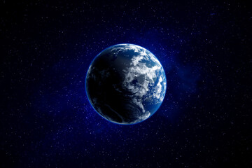 Planet Earth in space. Image elements furnished by NASA